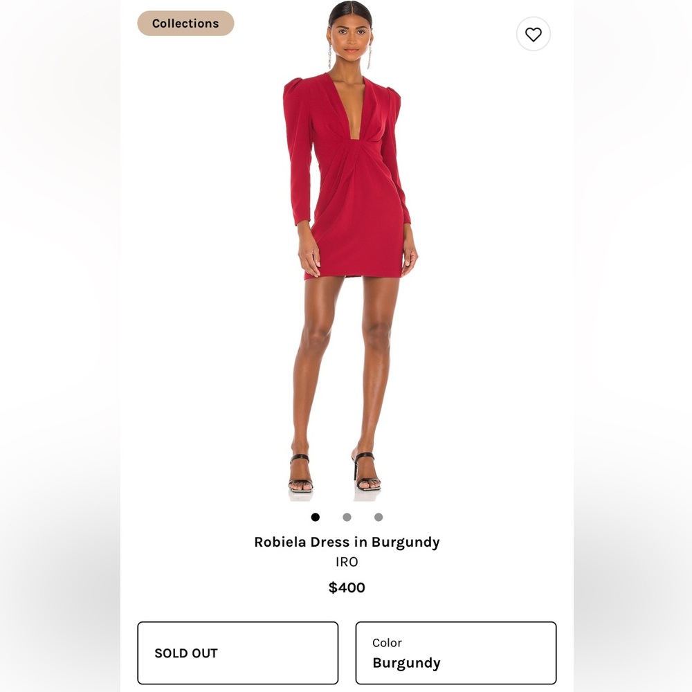 Iro Robiela dress is burgendy never worn